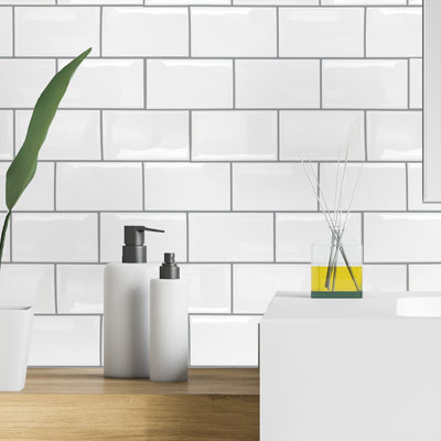 5.91'' W x 11.82'' L Gel Peel and Stick Subway Tile
