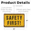 Panneau de sécurité en plastique 8 po x 12 po Safety First Street (paquet de 2)