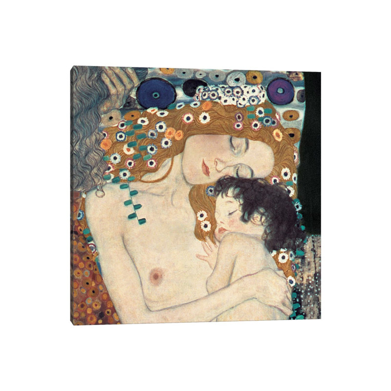 Le Tre Età Della Donna by Gustav Klimt - Wrapped Canvas Painting, 45.72 cm H x 45.72 cm W x 1.91 cm D