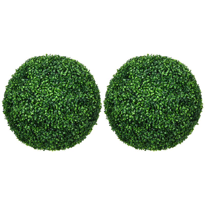 Faux Boxwood Topiary, 19.75" H x 19.75" W x 19.75" D