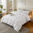 All Season Feather Down Comforter 750 Fill Fluffy Duvet Insert 100% Cotton Cover with Corner Tabs-1638009774-1638009771