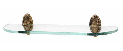 Classic Traditional Oval Glass Accent Shelf