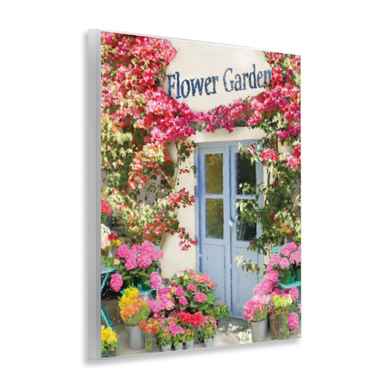 Flower Garden Doorway Wall Plaque Art by Sara Baker