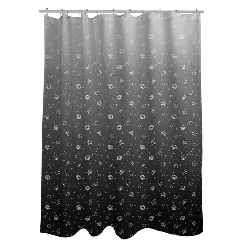 Rideau de douche Seashell, Noir