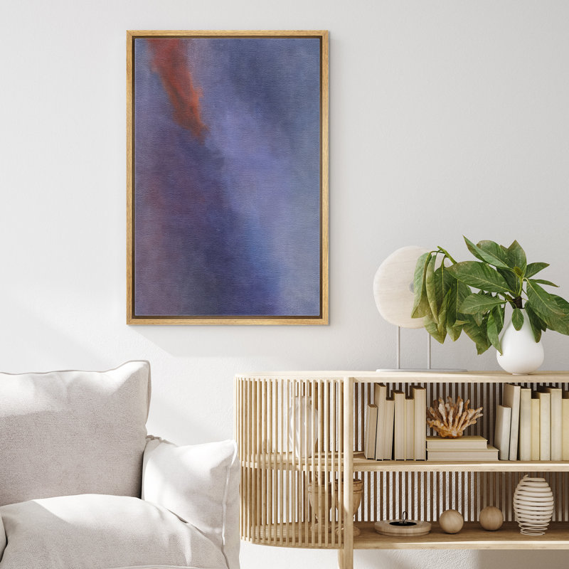 «Mauve et rouille», reproduction d'art sur toile encadrée, H 36 po x l 24 po x P 1,5 po, Cadre flottant Naturar