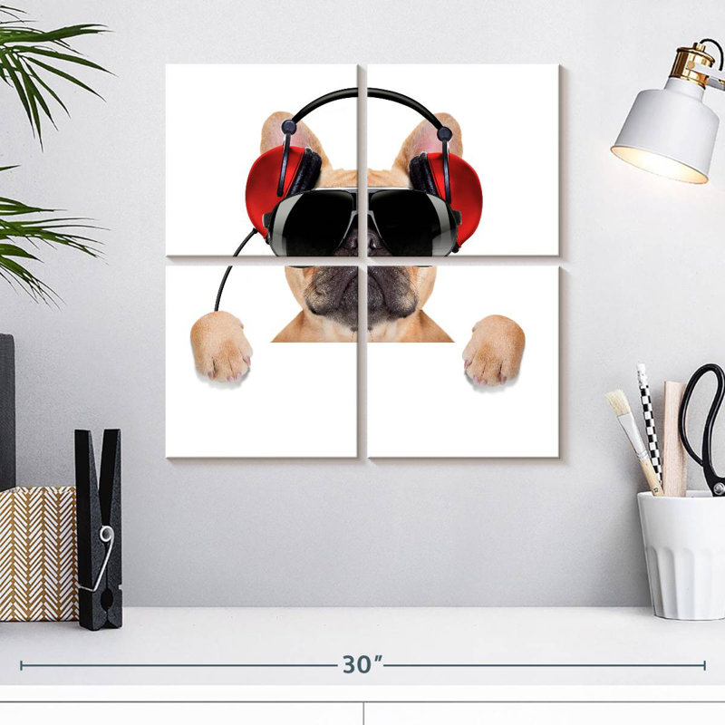 Bouledogue français Bramoph audiophile, H 18 po x l 18 po