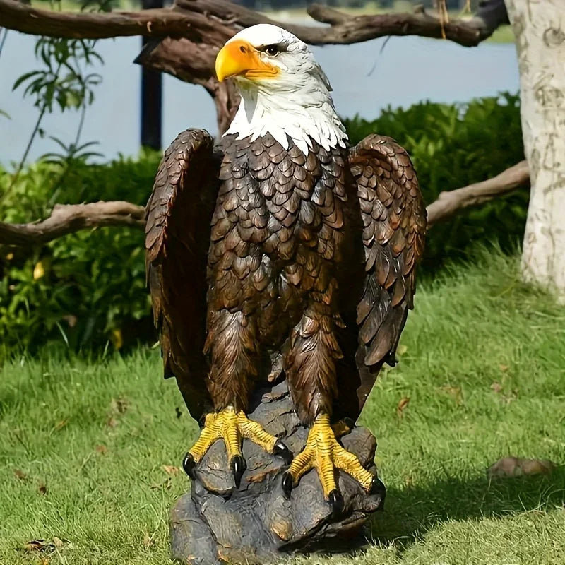 Majestic Garden Eagle Statue for Porch and Outdoor Decor