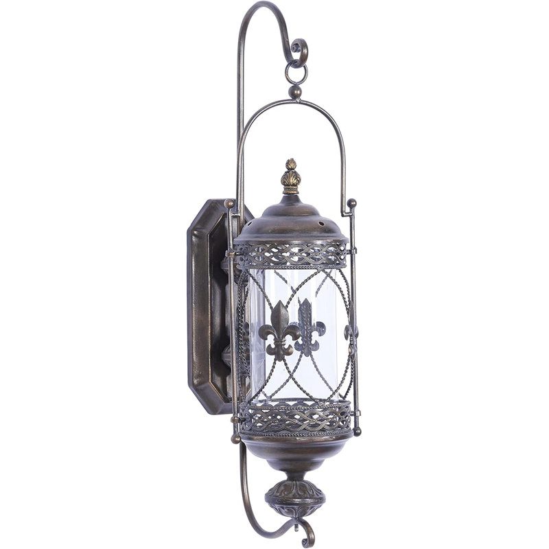 Lampe murale en verre avec bougie simple