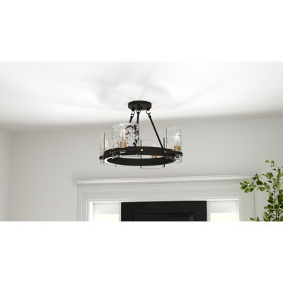Gloucester 4-Light Matte Black Semi-Flush Mount