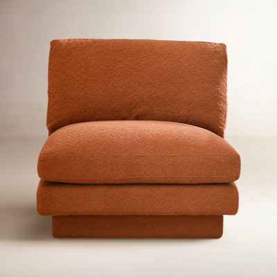 Woolf 34" Modern Boucle Upholstered Slipper Chair