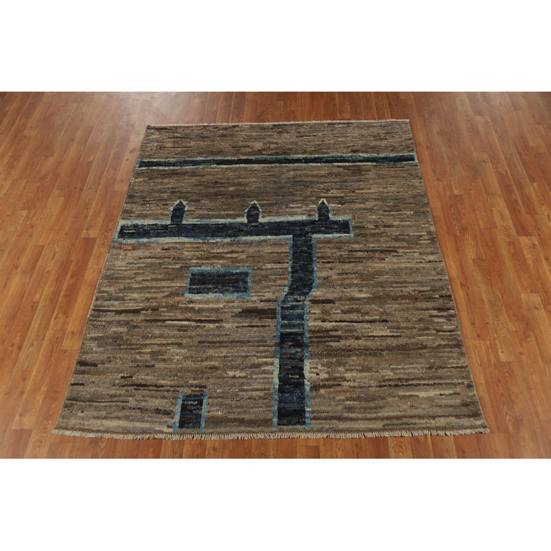 Geometric Moroccan Oriental Rug 5x6