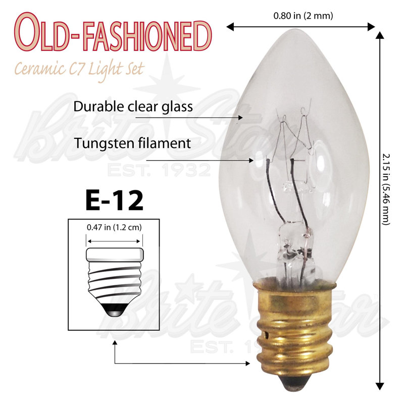 25 lumières C7 en céramique à l'ancienne 25 Lt, Rouge