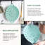 Extra Large Silicone Steamer Basket for 9~10 Inch Pot, 9.6 Inches Diameter with Handle Design, 1 Pack, (Green)