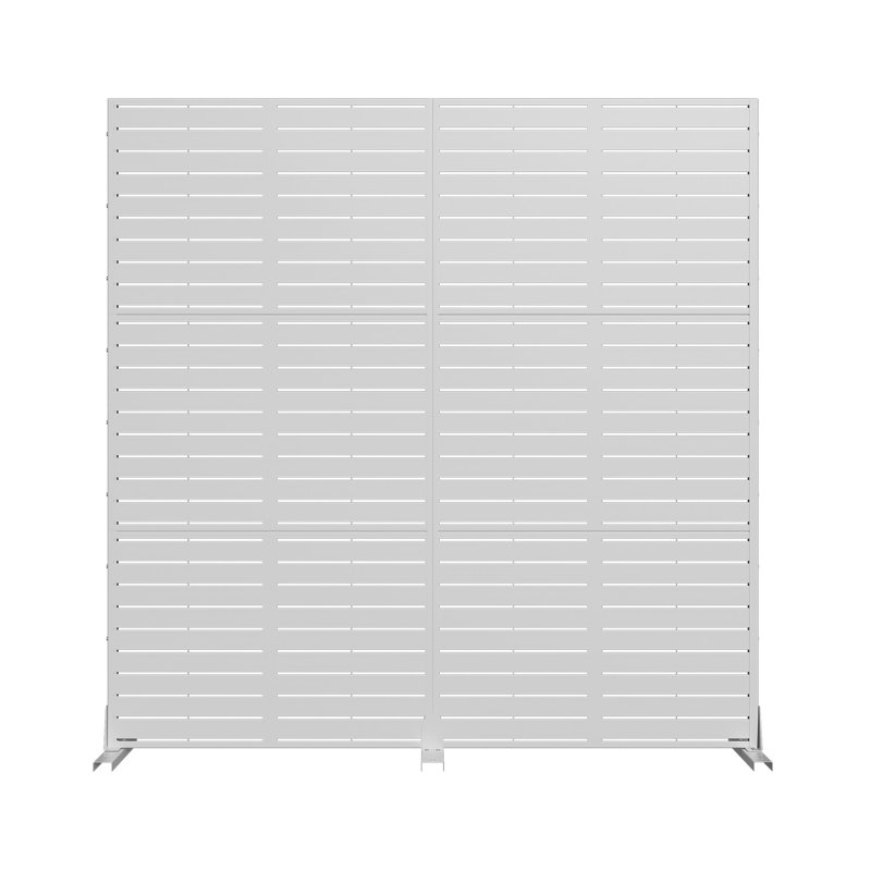 Panneau de clôture en métal pour écran d'intimité, Blanc
