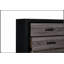Commode 5 tiroirs SOLUTO moderne rustique gris et noir avec rangement spacieux et design campagnard urbain