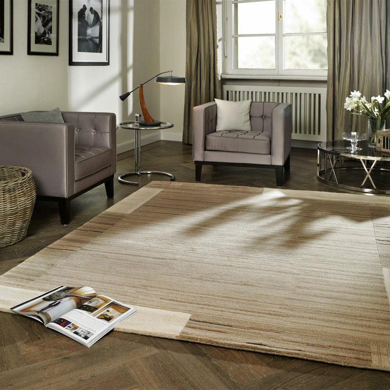 Wool Hand Knotted Area Rug, Rectangular 120 x 180 cm