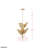 Banana Leaf 6-Light Chandelier - French Gold/Natural Seagrass