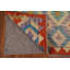 Tapis de couloir unique en laine noué à la main 2 pi 7 po x 6 pi 4 po nouvel âge en rouge / beige / bleu