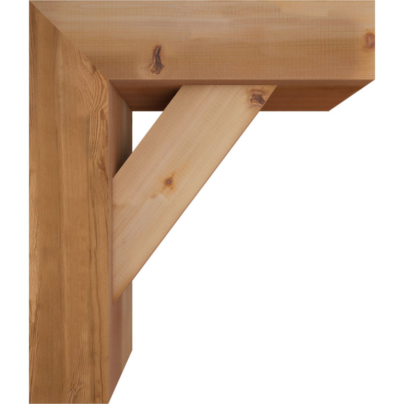 Traditional Block Bracket w/ Offset Brace, 28 x 24, 7 1/2"W Western Red Cedar (Smooth)