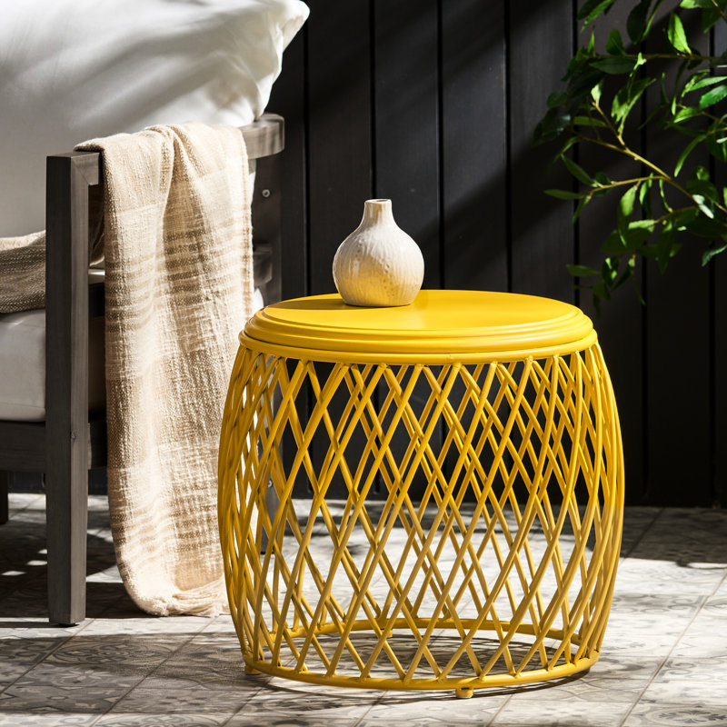 Table d'appoint Striking Matte Iron, Jaune