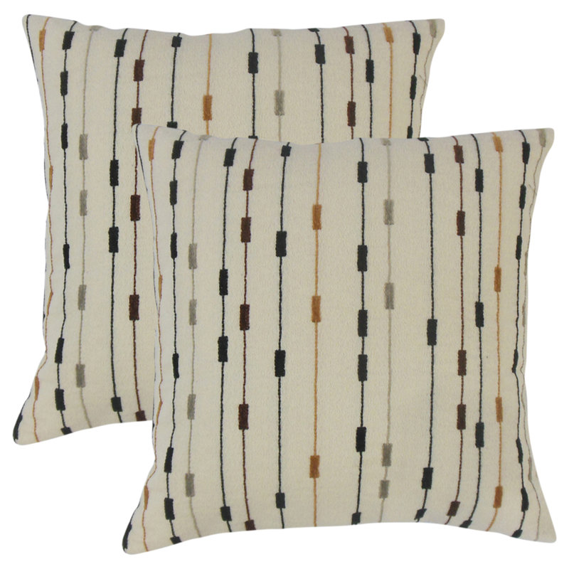 Striped Reversible Throw Pillow