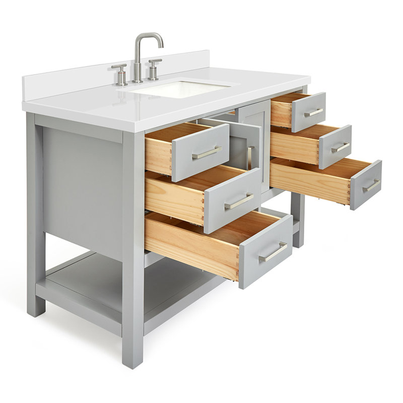 Magnolia Bath Vanity Rectangular Basin S049SWQ, Gray, Rectangular