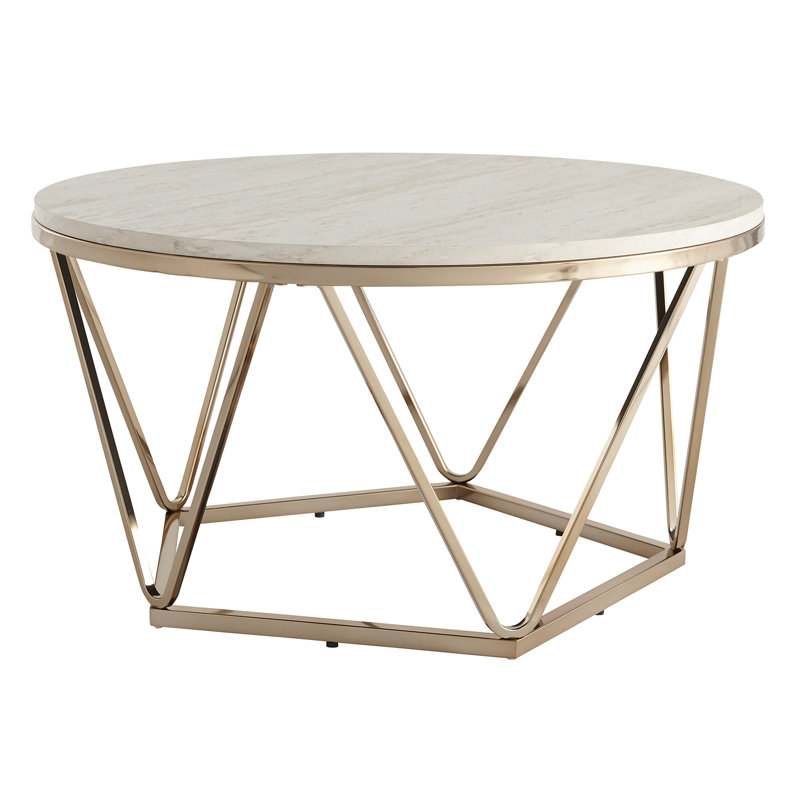 Trygve Single Coffee Table, Gold