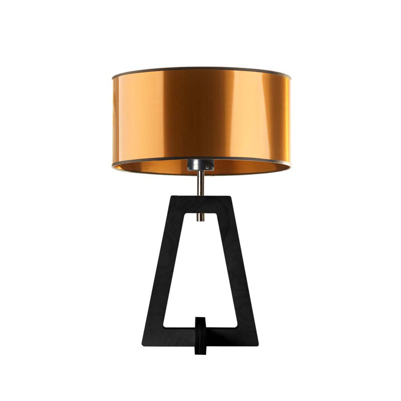 Clio Wood Table Lamp, Copper