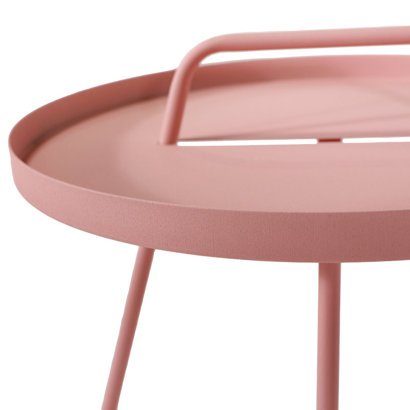 Bonner Round 44Cm L Side Table, Pink
