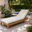 Coussin pour chaise longue d'extérieur, coussin imperméable pour chaise longue de patio avec attaches