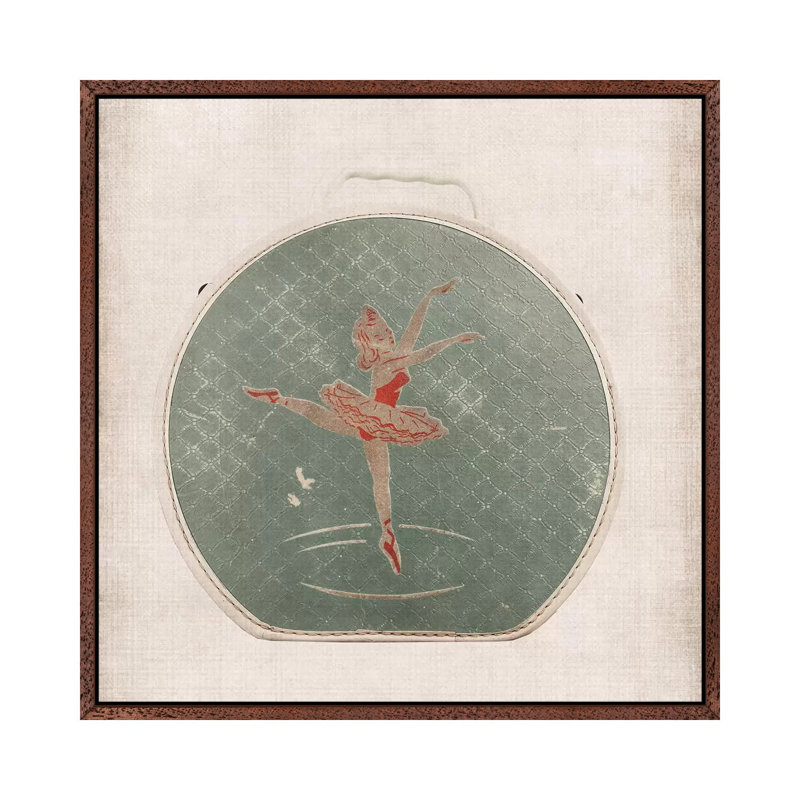 Ballet Box - Print on Canvas, 45.72 cm H x 45.72 cm W, Classic Brown Wood Framed