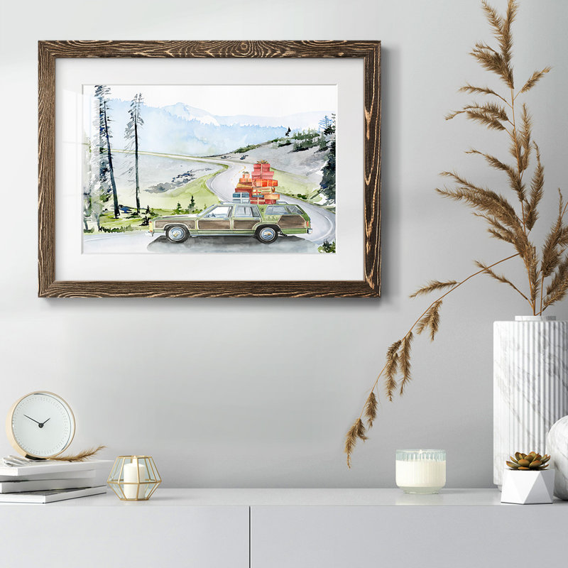 " Holiday Vacation II " Painting Print, Walnut, 18" H x 26" W x 1.5" D