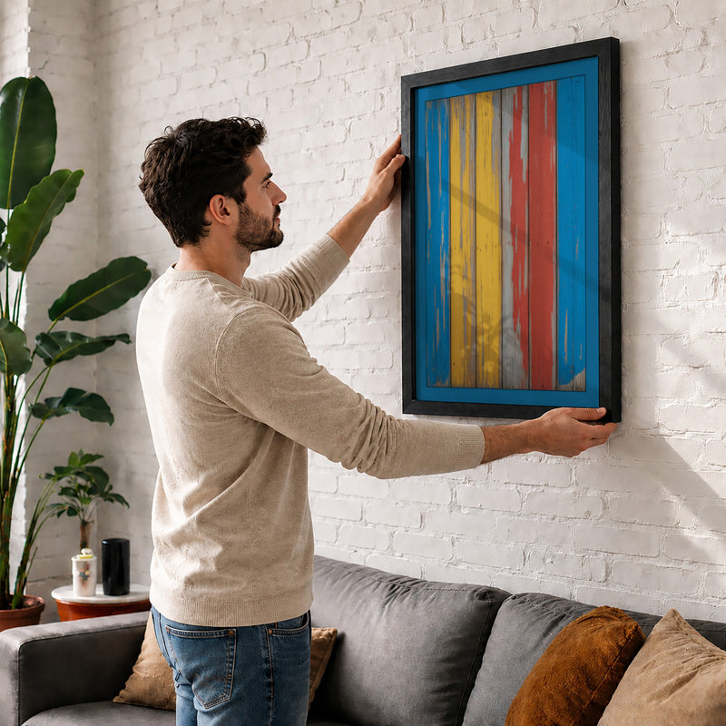 Weathered Planks Rustic - Framed Print, Walnut, A4 - 29.7 x 21.0 cm