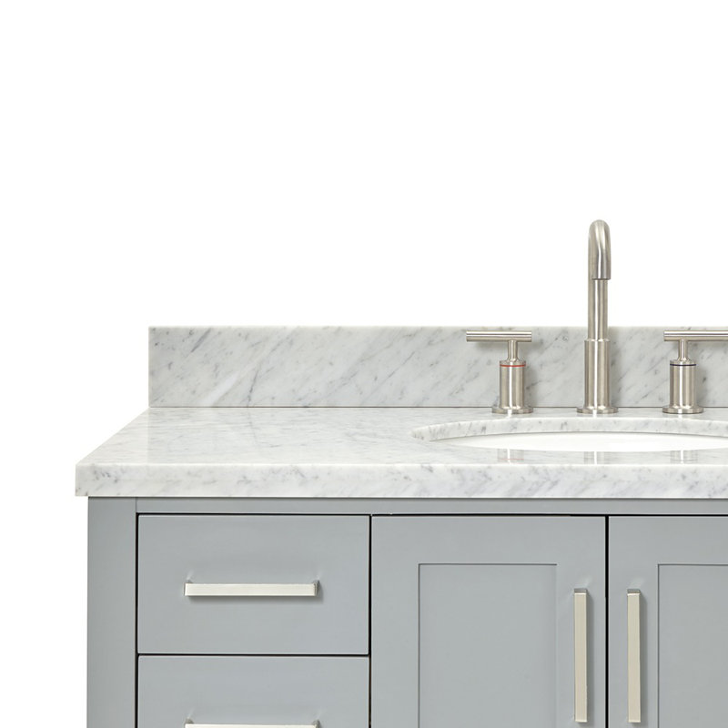 Magnolia Bath Vanity Rectangular Basin S043SCWRV, Oval, Gray