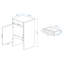 Robot aspirateur avec roulettes, support de rangement pour robot avec portes et tiroirs, table d'appoint pour salon, bureau personnel, cuisine - blanc antique