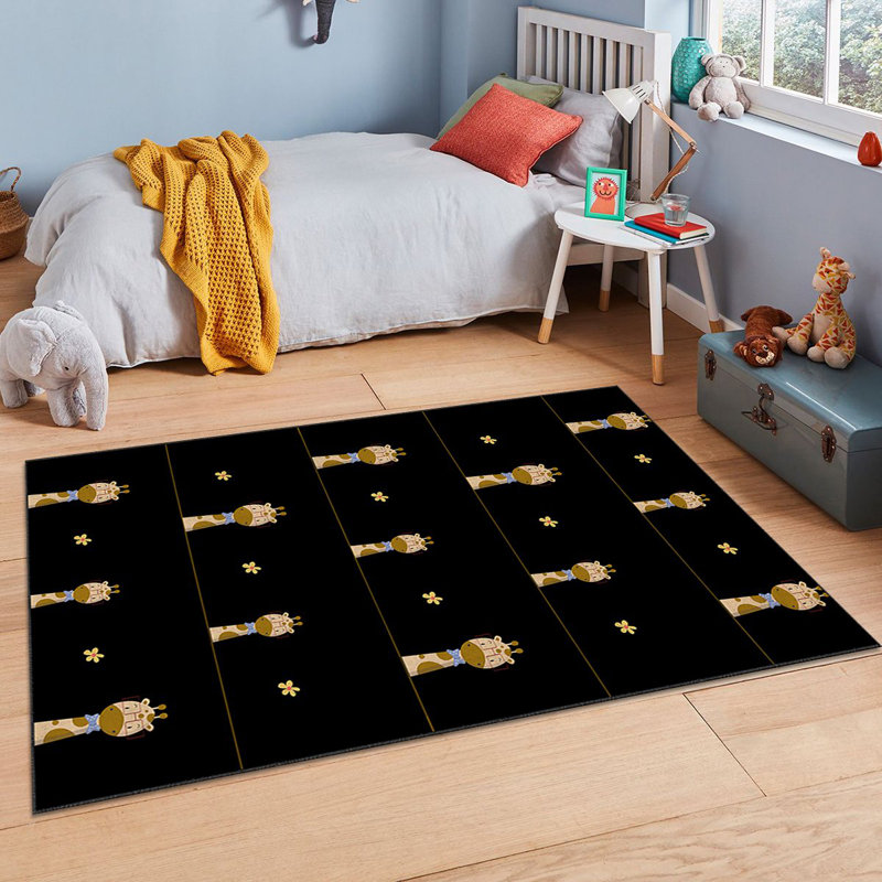 Tapis luxueux en polyester, 3,3 x 4,6 pieds | Tissu de velours 740 g / m², envers en feutre antidérapant, éponge stratifiée pour le confort | Antibactérien, lavable à la machine à 86 ° F | Imprimé numérique élégant pour la décoration intérieure