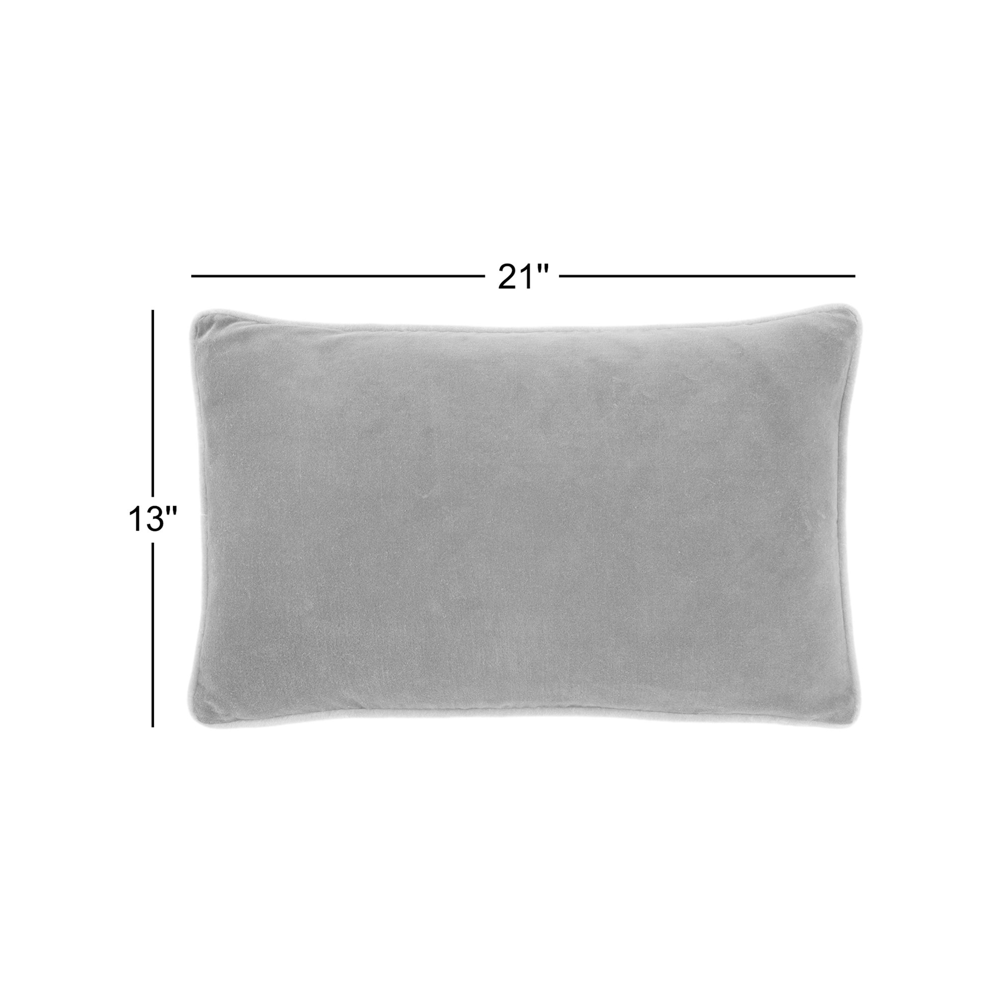 Amory Cotton Lumbar Throw Pillow, Down, Green