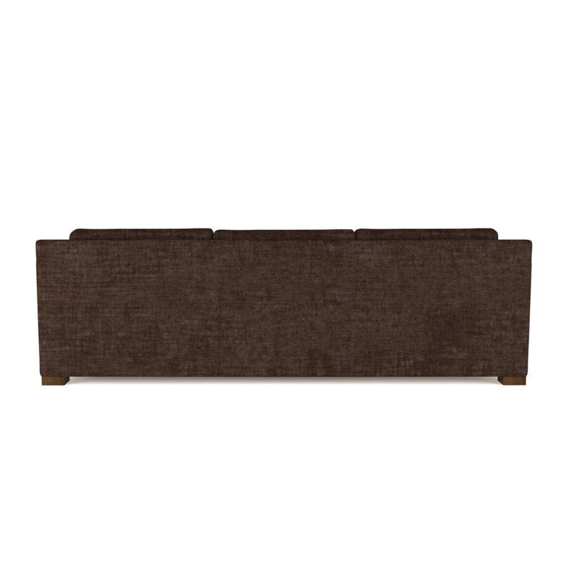 Mercer Track-Arm Sofa, 33.5" H x 108" W x 44" D, Crushed Velvet Chocolate, Dark Brown