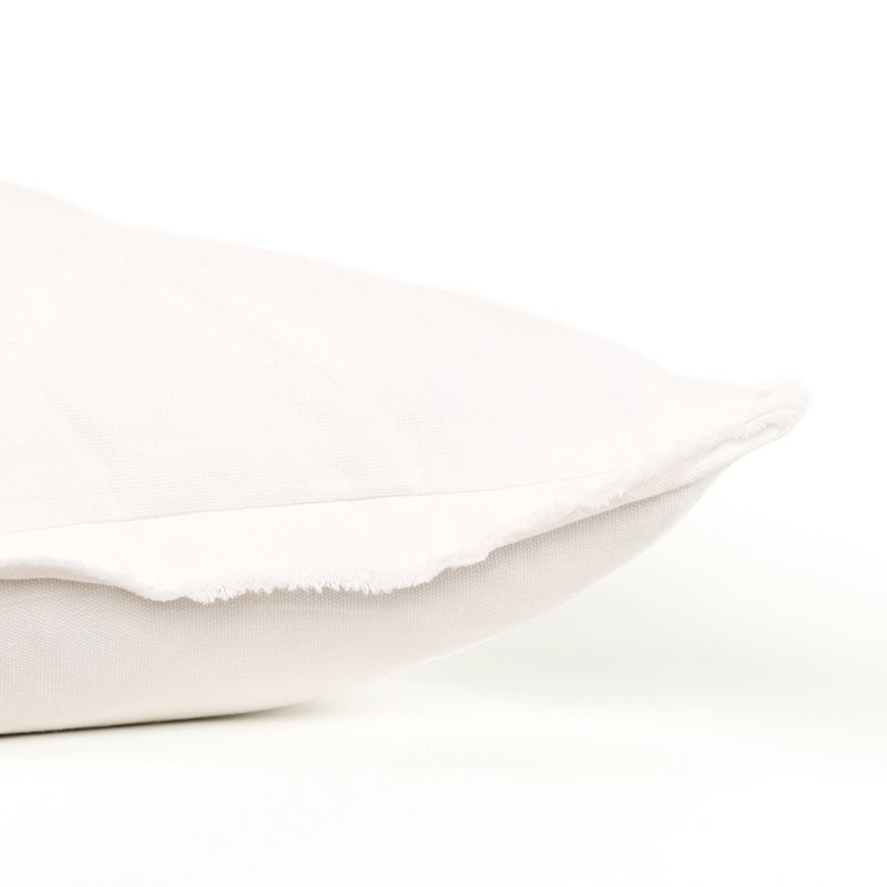 Coussin rouge et blanc Never Trust An Atom