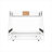 Heavy-Duty Metal Twin Over Full Bunk Platform Bed with Trundle, No Box Spring Required, Classic White