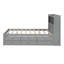 Lit plateforme double avec lit gigogne, tiroirs de rangement et ports USB, cadre de lit gris pour les chambres d'amis-1959831840