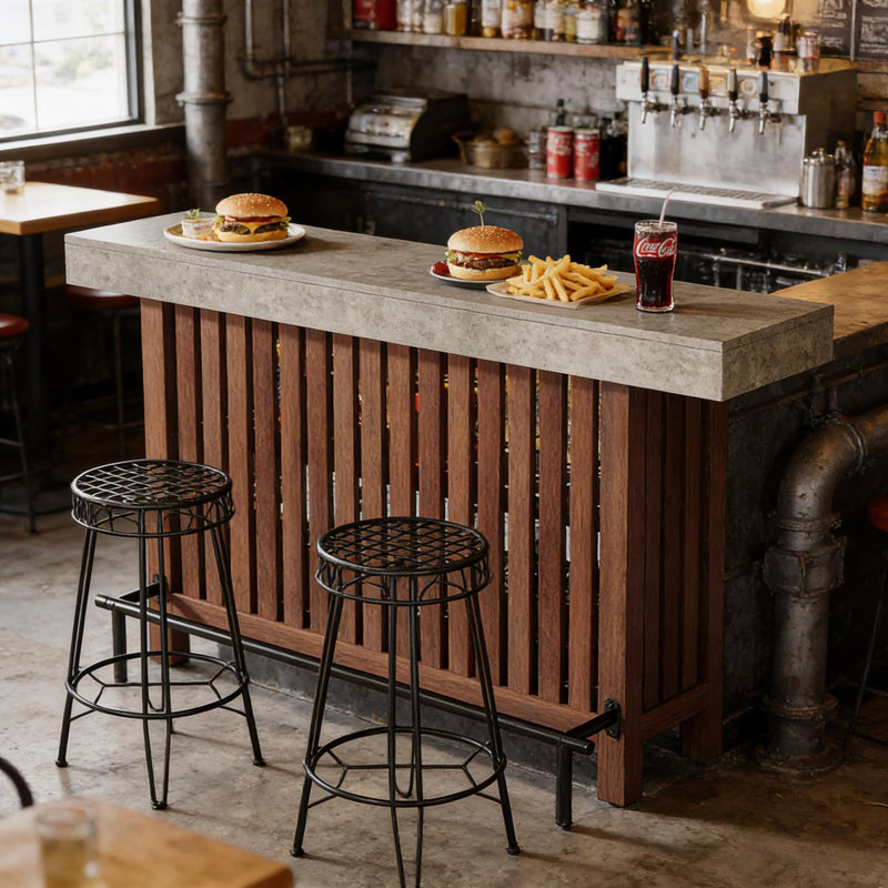 Table basse, unité de bar, table de bar