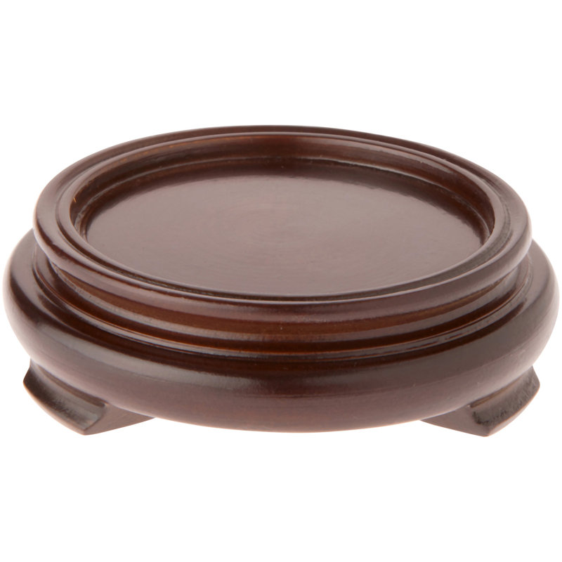 Base de présentation Malena, H 1,25 po x l 3,625 po x P 3,625 po, Placage de bois de noyer