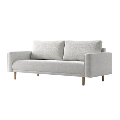 83" W Contemporary Sofa, Off-White