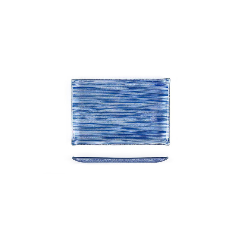 Service de table en verre rectangulaire 8,5 po x 5,75 po (ensemble de 2), Marine
