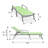 Outdoor Patio Reclining Chaise Lounge with Wheels, Powder-Coated Aluminum Frame and Breathable Sling Mesh, Adjustable Backrest for Poolside and Deck Use-124823769-124823773