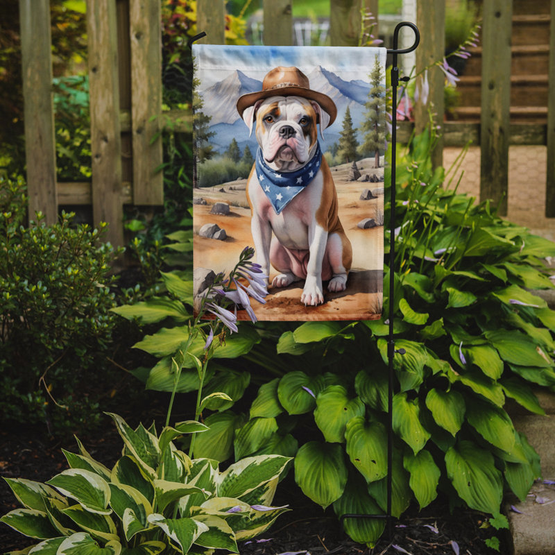Drapeau Cowboy Welcome Garden, Bouledogue américain