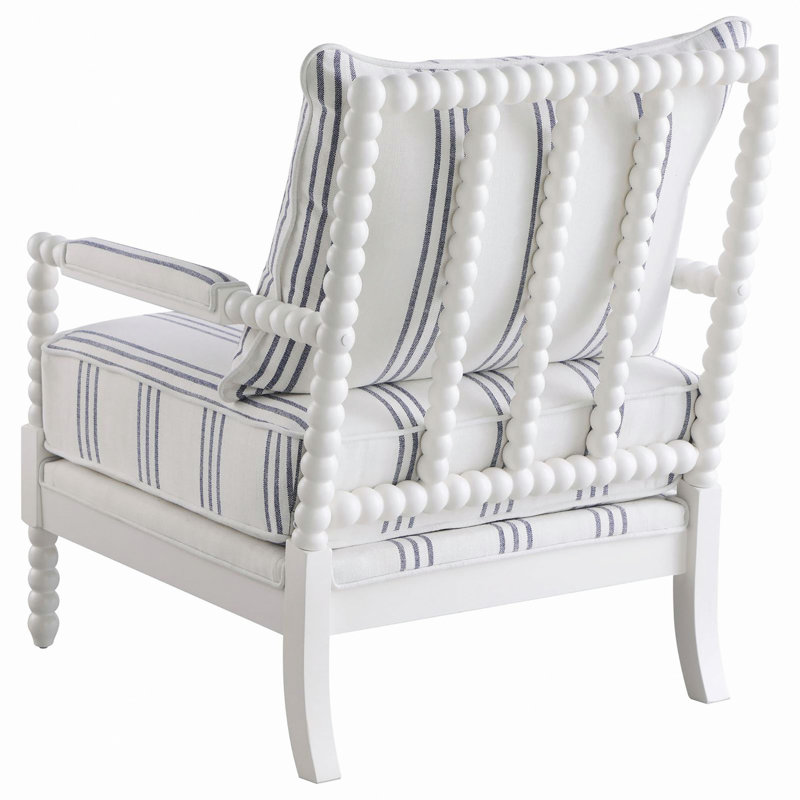 Chaise d'appoint rembourrée à rayures