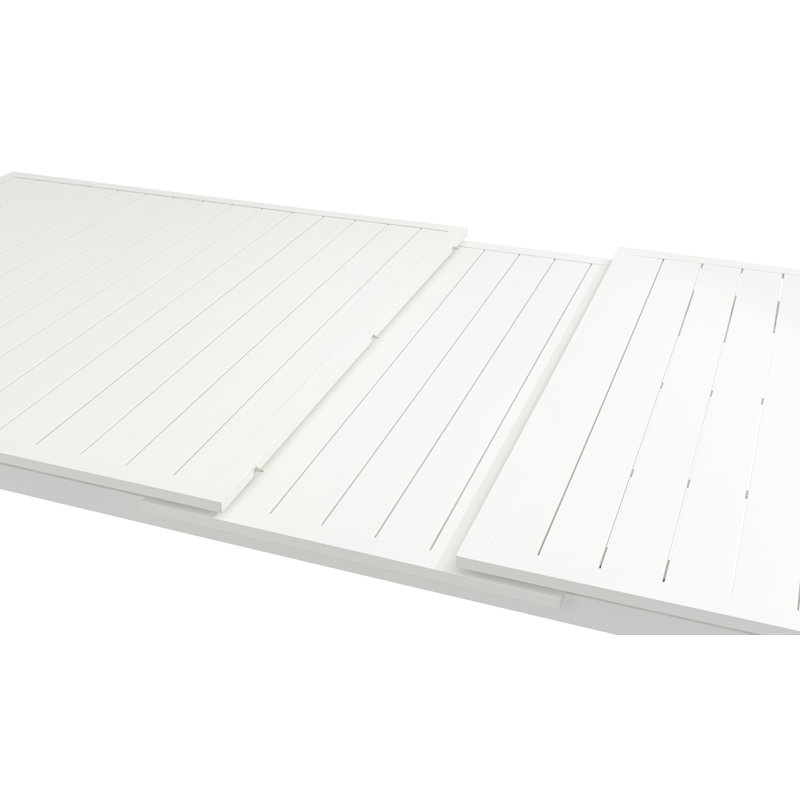 Table de salle à manger extensible Salzer, Blanc