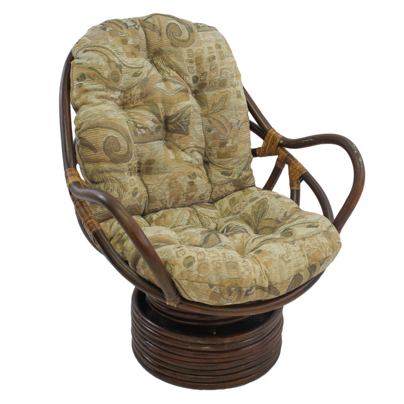 Gilles Upholstered Swivel Armchair, Windo Song